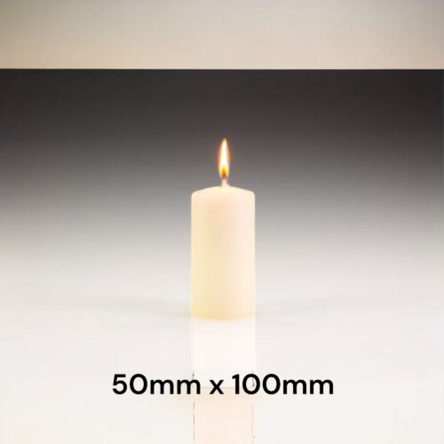 Ivory Pillar Candles 50mm x 100mm