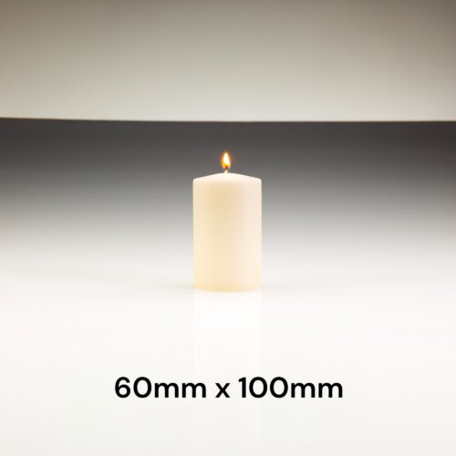 Ivory Pillar Candles 60mm x 100mm