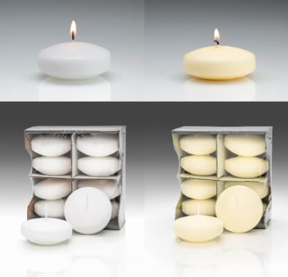 Extra Large Maxi Floating Candles White or Ivory
