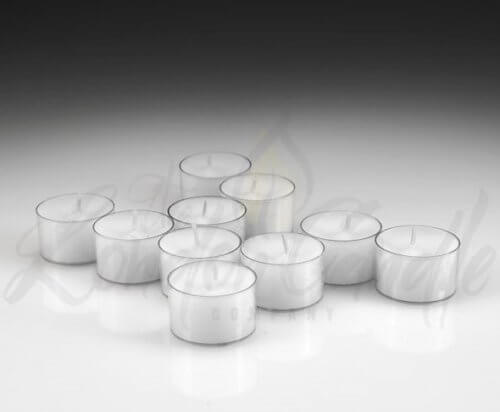 8 Hour Tea Lights Clear Cup Bulk Candles Lowest Uk Prices Long Burn 8 Hour Tea Lights Clear Cup