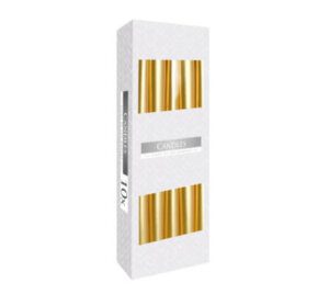 Gold Tapered Dinner Candles