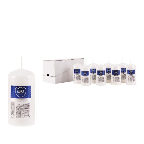 50mm x 100mm White Pillar Candles