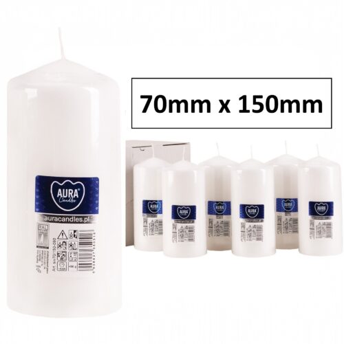 70mm x 150mm White Pillar Candles1