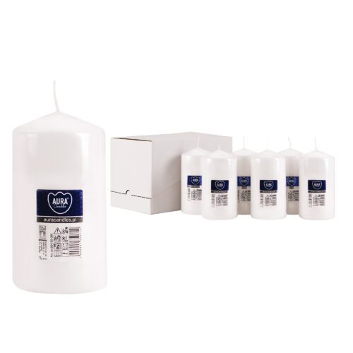 80mm x 150mm White Pillar Candles