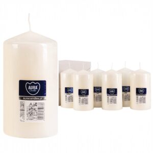 80mm x 150mm Ivory Pillar Candle
