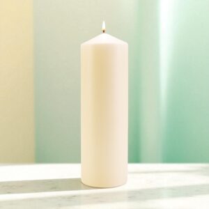 Ivory Pillar Candles - 100mm x 300mm