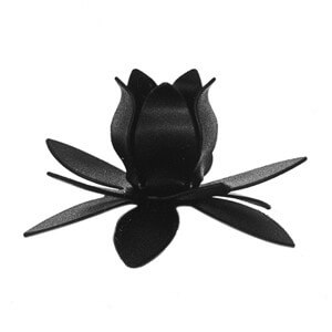 Black Petal Dinner Candle Holder