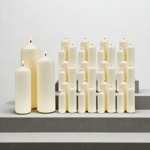 Bulk Buy Set Of Three Pillar Candles (12 Sets)