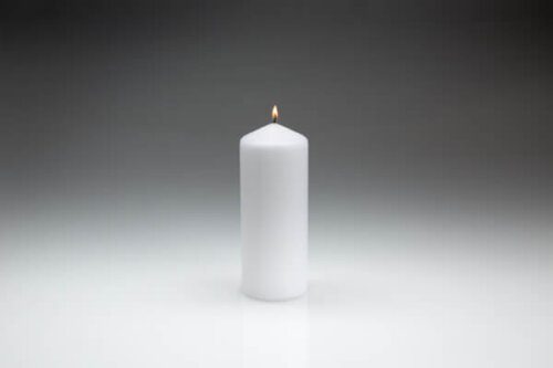 80mm x 200mm White Pillar Candles