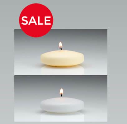 SALE 5 Hour Maxi Floating Candles White Or Ivory