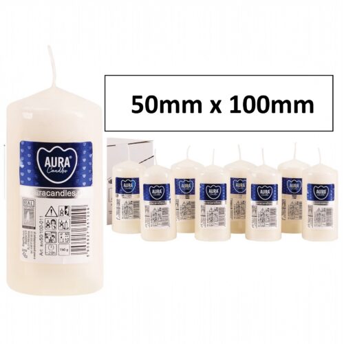 50mm x 100mm Ivory Pillar Candle1