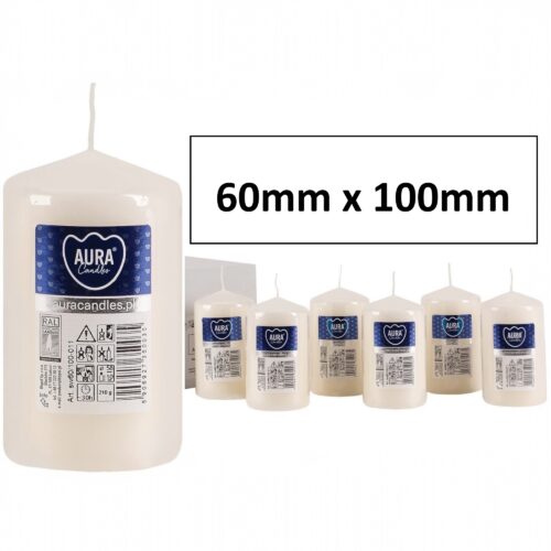 60mm x 100mm Ivory Pillar Candle1