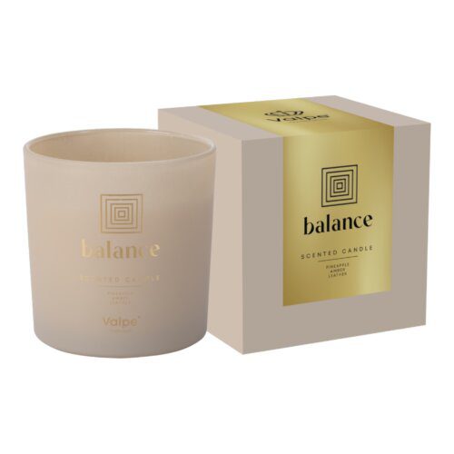 Pineapple, Amber & Leather Scented Candle - Balance