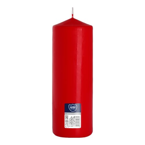80mm x 250mm RED Pillar Candle