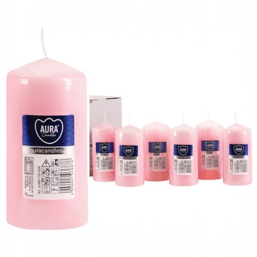 Pink Pillar Candles 60mm x 120mm