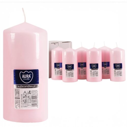 Pink Pillar Candles 70mm x 150mm