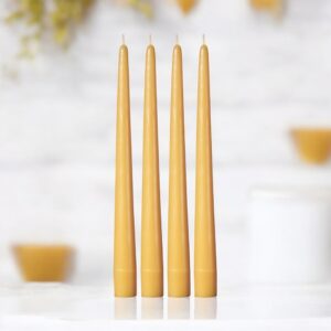 Beeswax 25cm Dinner Candles Pack 4