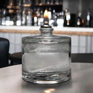 Glass Oil Lamp Candle