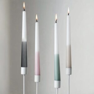 Two Tone Tapered Dinner Candles