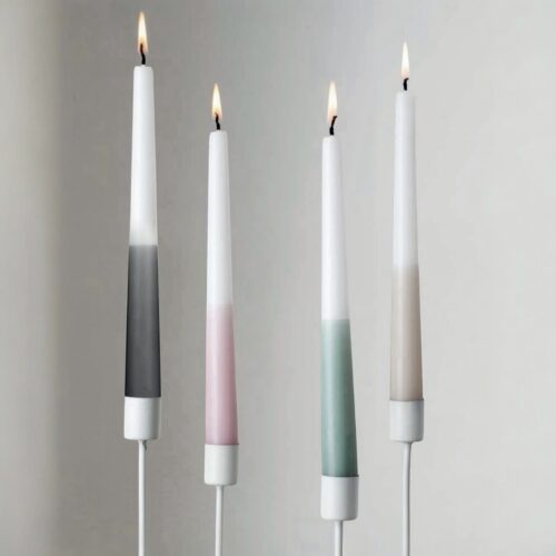 Two Tone Tapered Dinner Candles