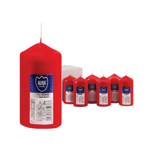 60mm x 130mm Red Pillar Candles (2)