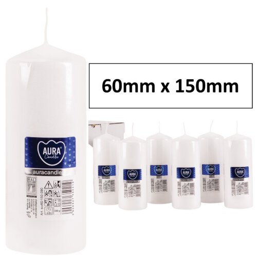White Pillar Candles - Image 6