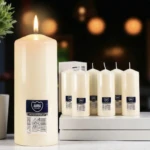 60mm x 150mm Ivory PIllar Candles