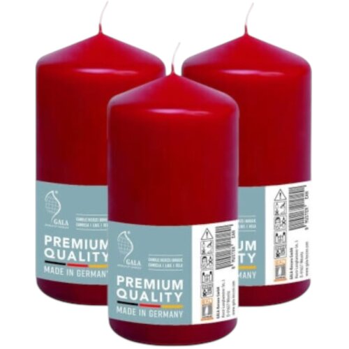 80mm x 150mm Wine Red Burgundy Pillar Candles