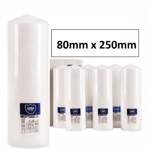 White Pillar Candles - Image 11