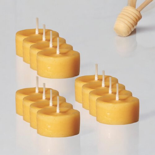 100% Beeswax Tea Lights (Pack 12)