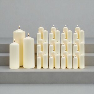 Bulk Buy Set of Three Pillar Candles