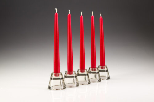 10" Tapered Dinner Candles Red