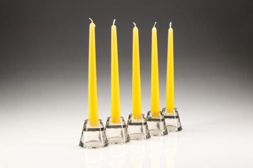 10" Tapered Dinner Candles Yellow