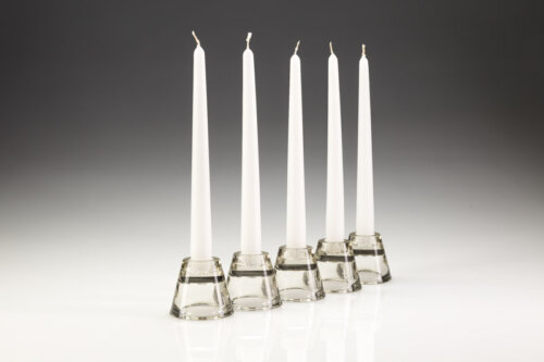 10" Tapered Dinner Candles White