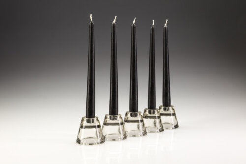 10" Tapered Dinner Candles Black