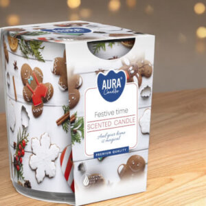 Christmas Design Scented Candle In Glass (Pack of 6)