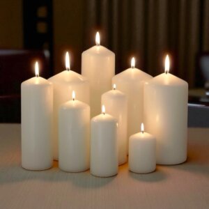 Ivory Pillar Candles