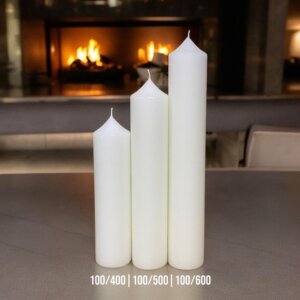 Ivory Chimney Pillar Candles