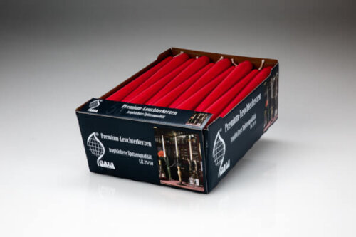 Red Dinner Candles (Pack Options) - Image 2