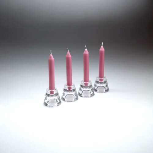 Mini Dinner Candles Rose Blush