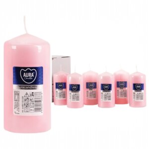 Pink Pillar Candles 60mm x 120mm