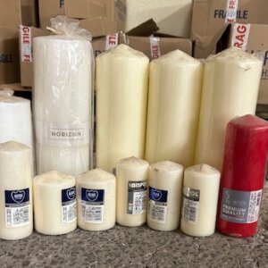 SALE Pillar Candles Job Lot Various Sizes