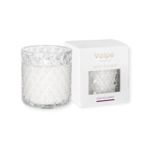 Scented Candle In Crystal Glass Velvet Bouquet