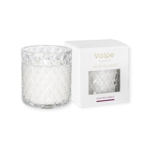 Scented Candle In Crystal Glass Velvet Bouquet
