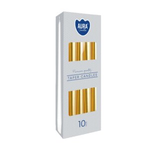 Tapered Dinner Candles Gold