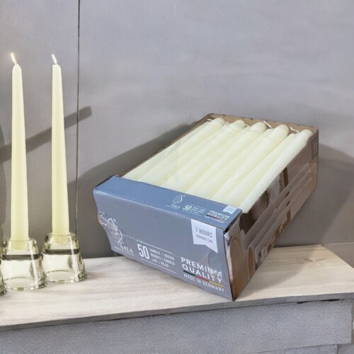 Tapered Dinner Candles Ivory