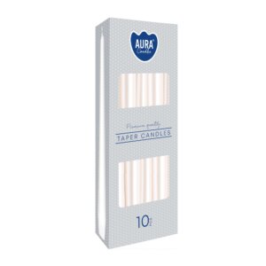 Tapered Dinner Candles Pearl White