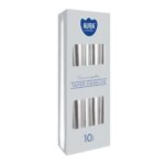 Tapered Dinner Candles Silver