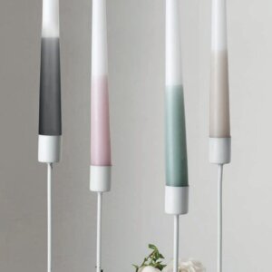 Two Tone Tapered Dinner Candles
