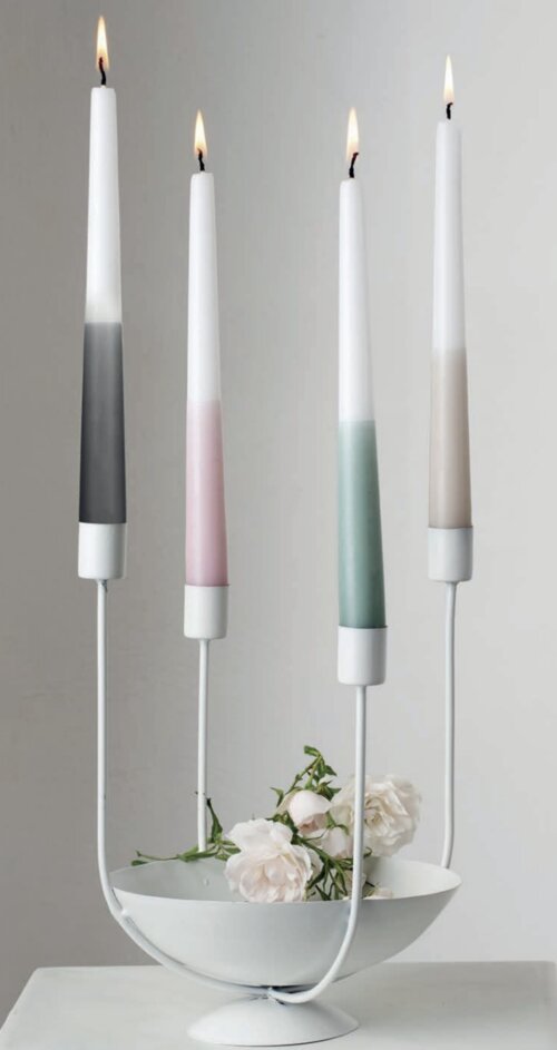 Two Tone Tapered Dinner Candles